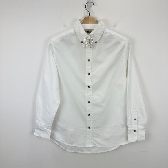 Madewell Oversized Button Up Shirt Oxford White Classic Minimalist Womens XS NWT - Picture 2 of 10
